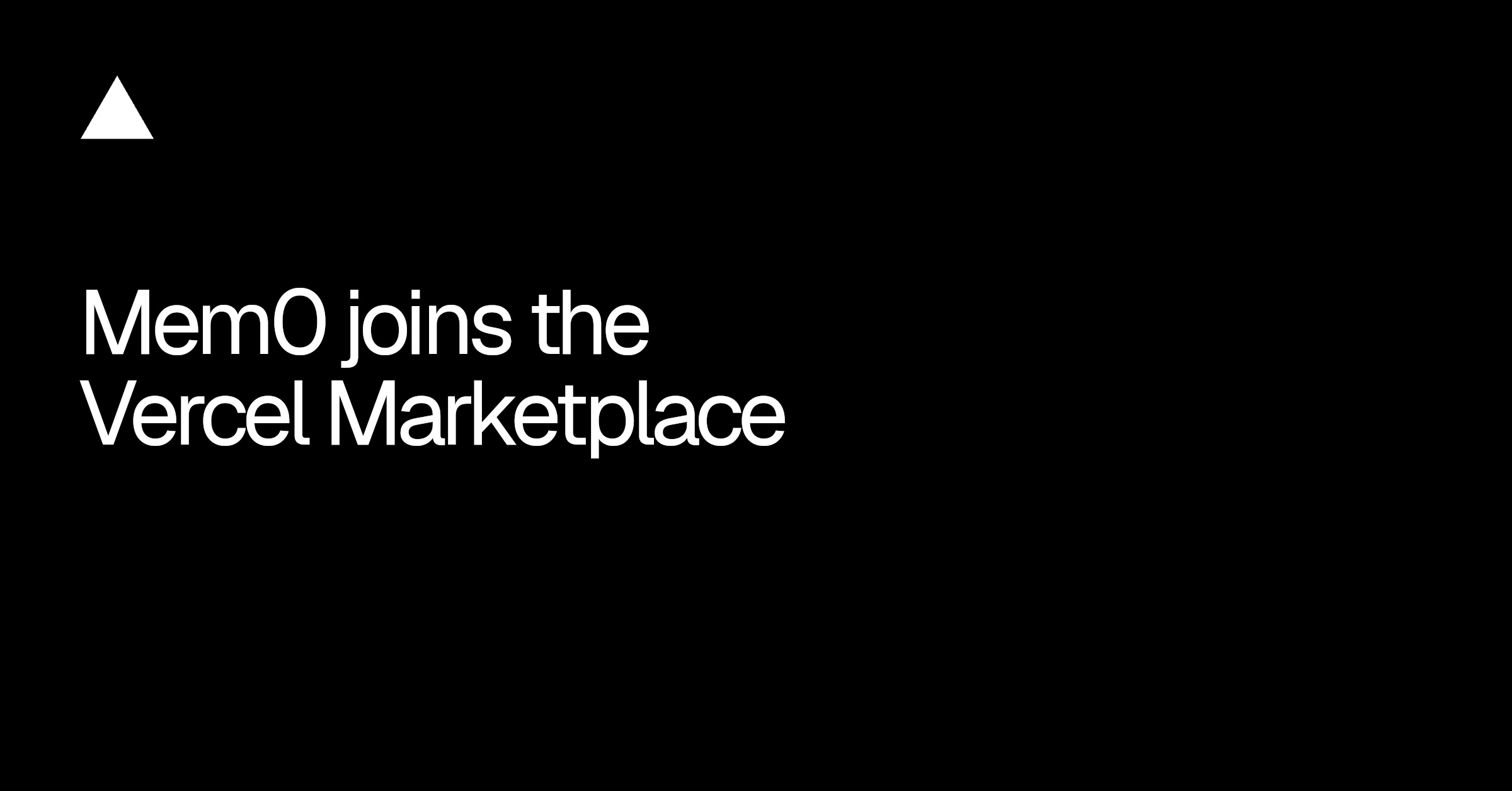 Mem0 Joins Vercel Marketplace as Native Integration