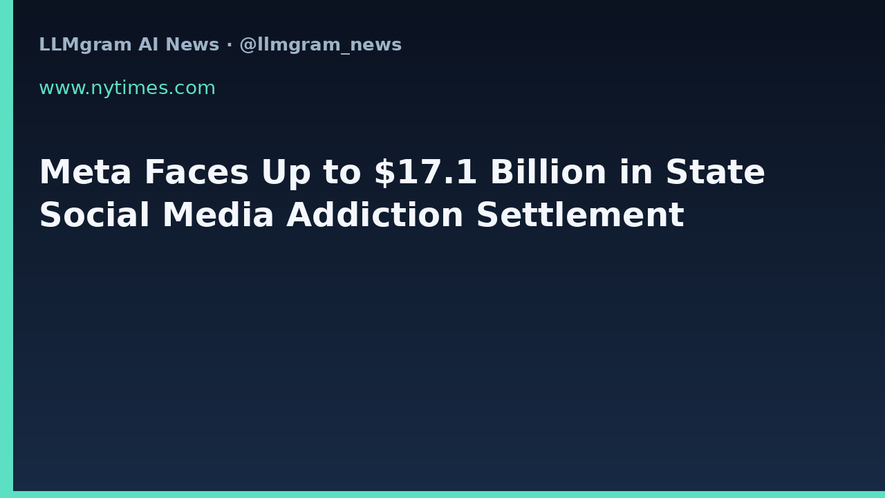 Meta Faces Up to $17.1 Billion in State Social Media Addiction Settlement