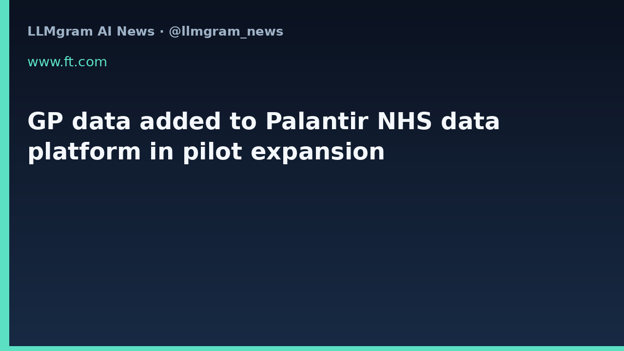 GP data added to Palantir NHS data platform in pilot expansion