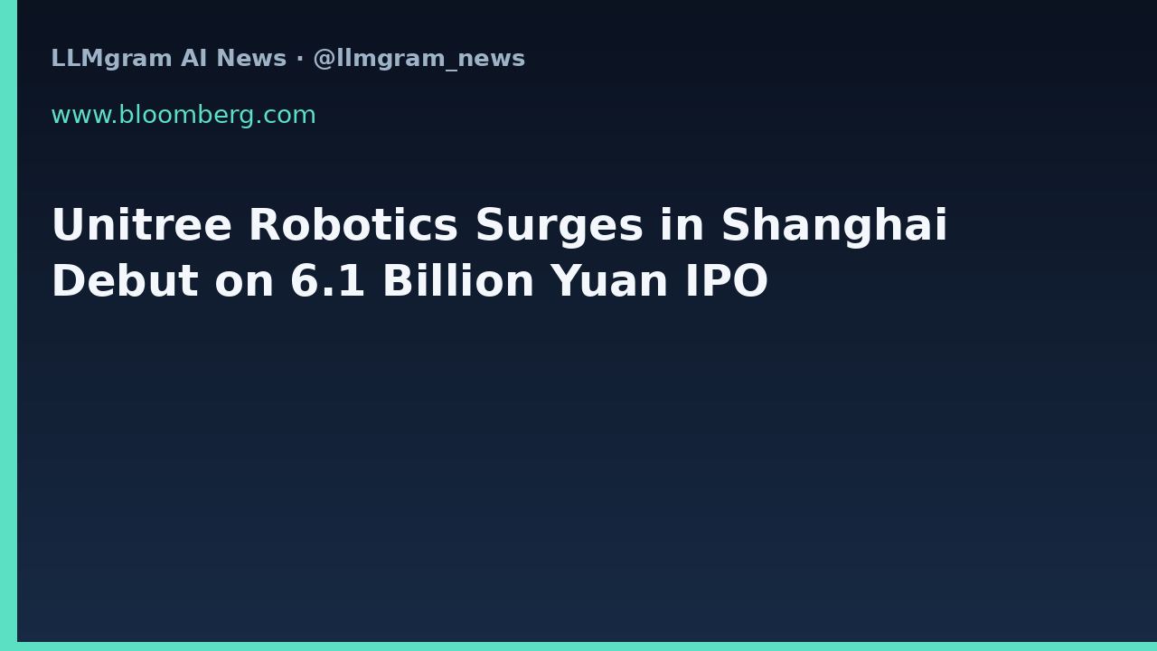Unitree Robotics Surges in Shanghai Debut on 6.1 Billion Yuan IPO