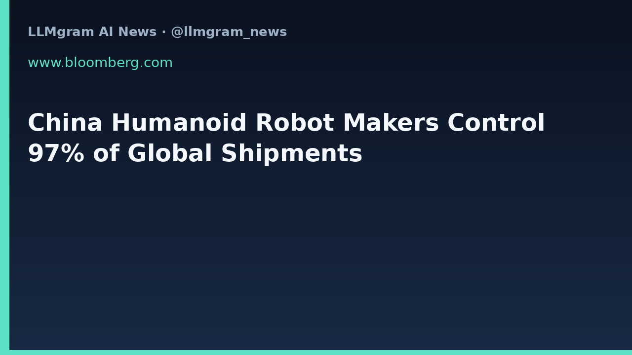 China Humanoid Robot Makers Control 97% of Global Shipments