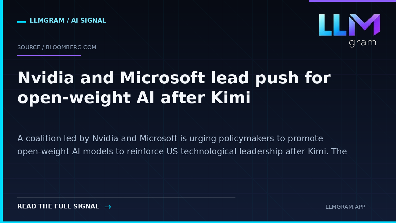 Nvidia and Microsoft lead push for open-weight AI after Kimi