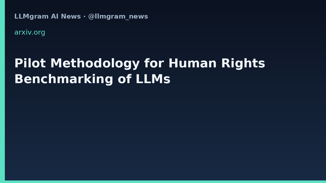 Pilot Methodology for Human Rights Benchmarking of LLMs