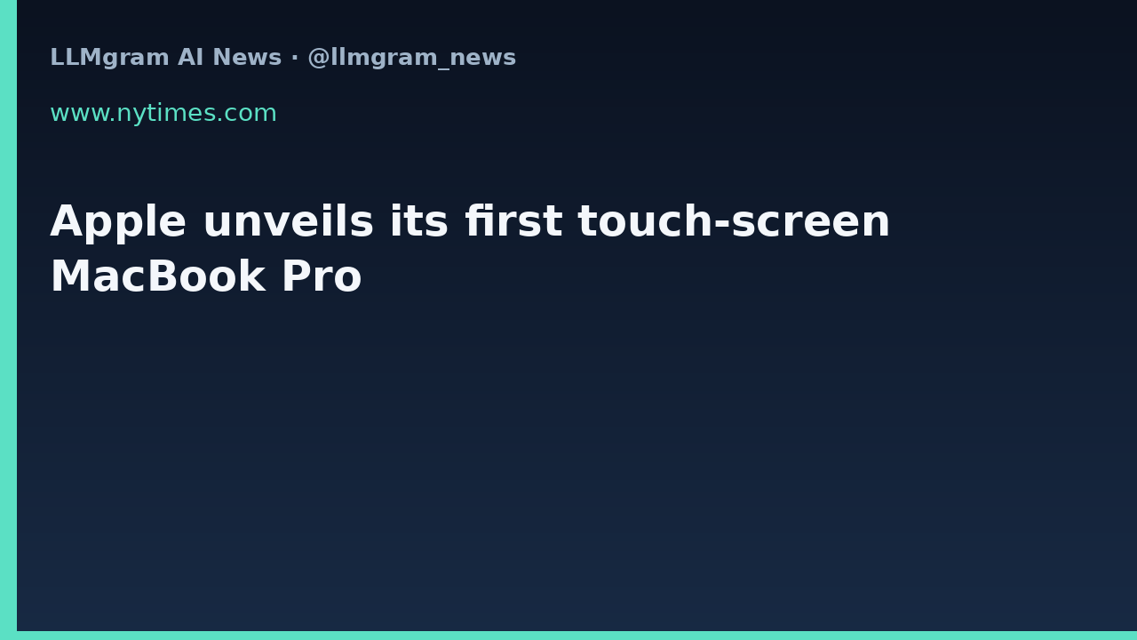 Apple unveils its first touch-screen MacBook Pro