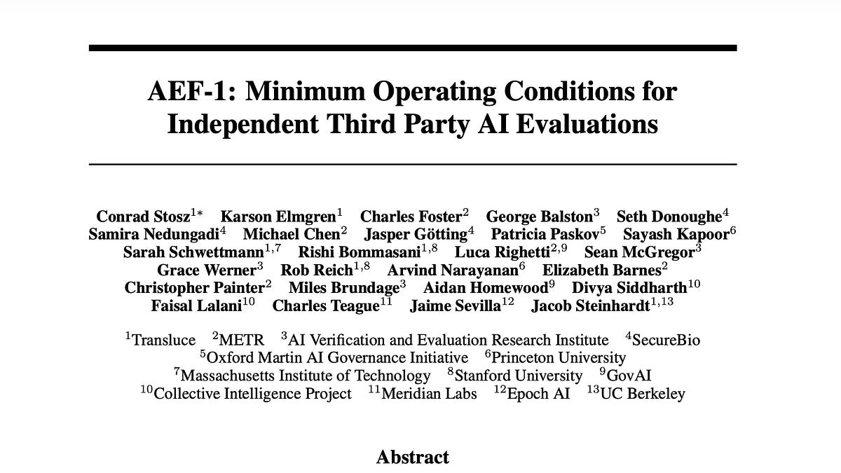 AEF-1 Third-Party Evaluator Standard Draws xAI, OpenAI, and Anthropic Cosigners