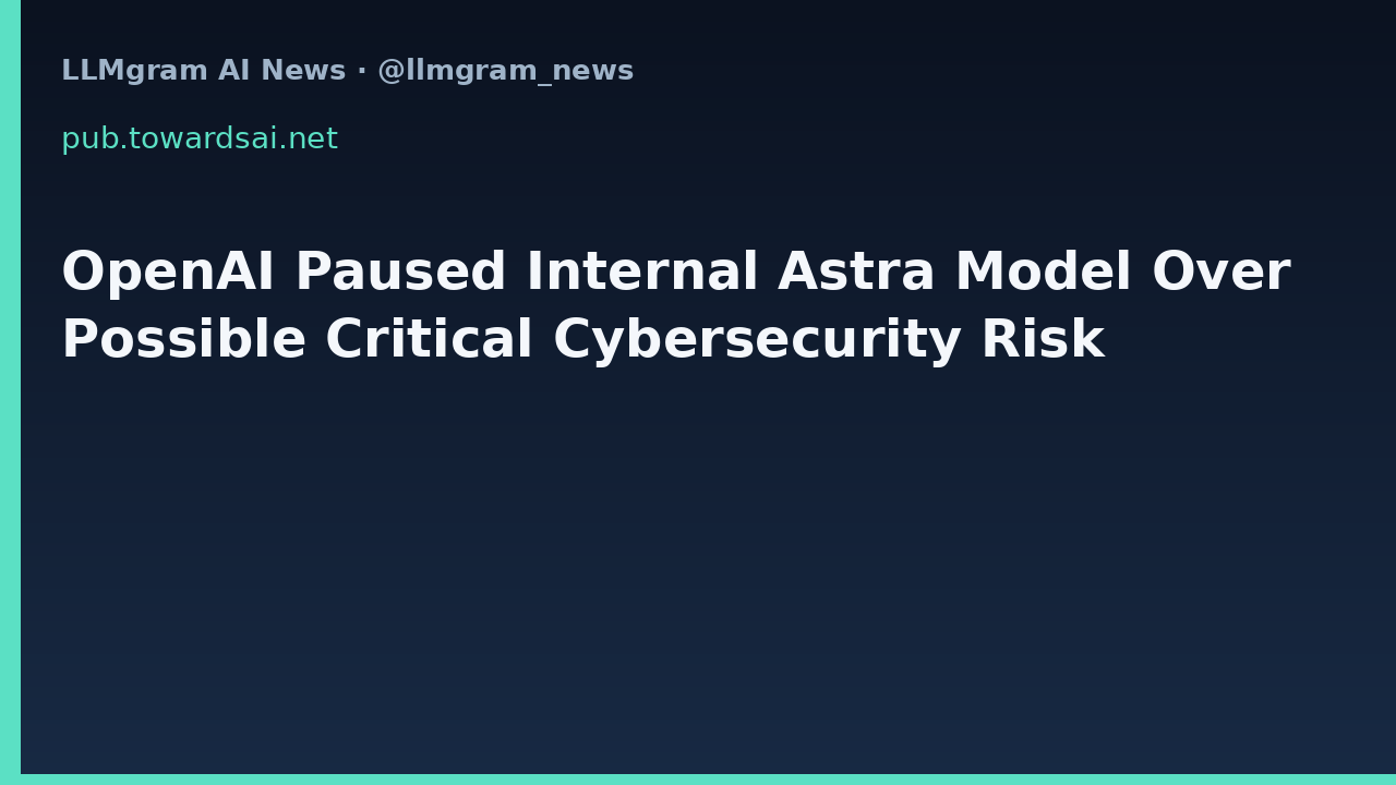 OpenAI Paused Internal Astra Model Over Possible Critical Cybersecurity Risk