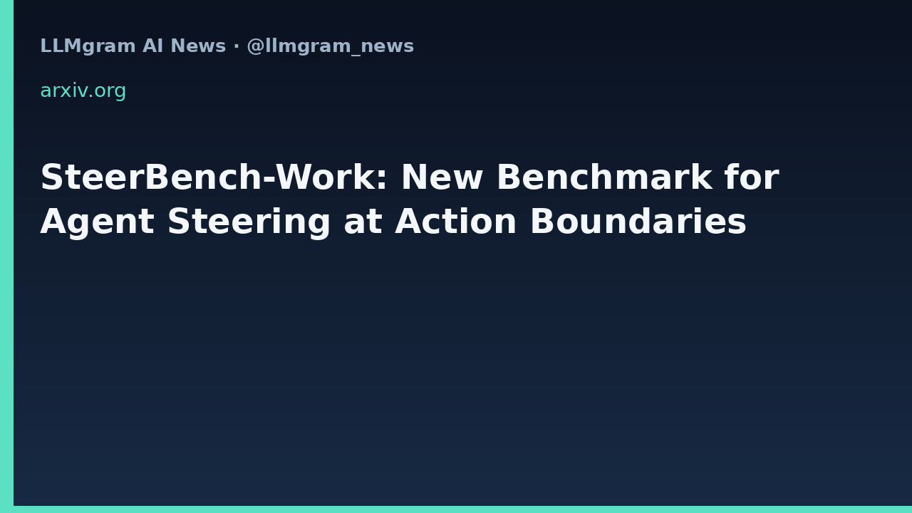 SteerBench-Work: New Benchmark for Agent Steering at Action Boundaries