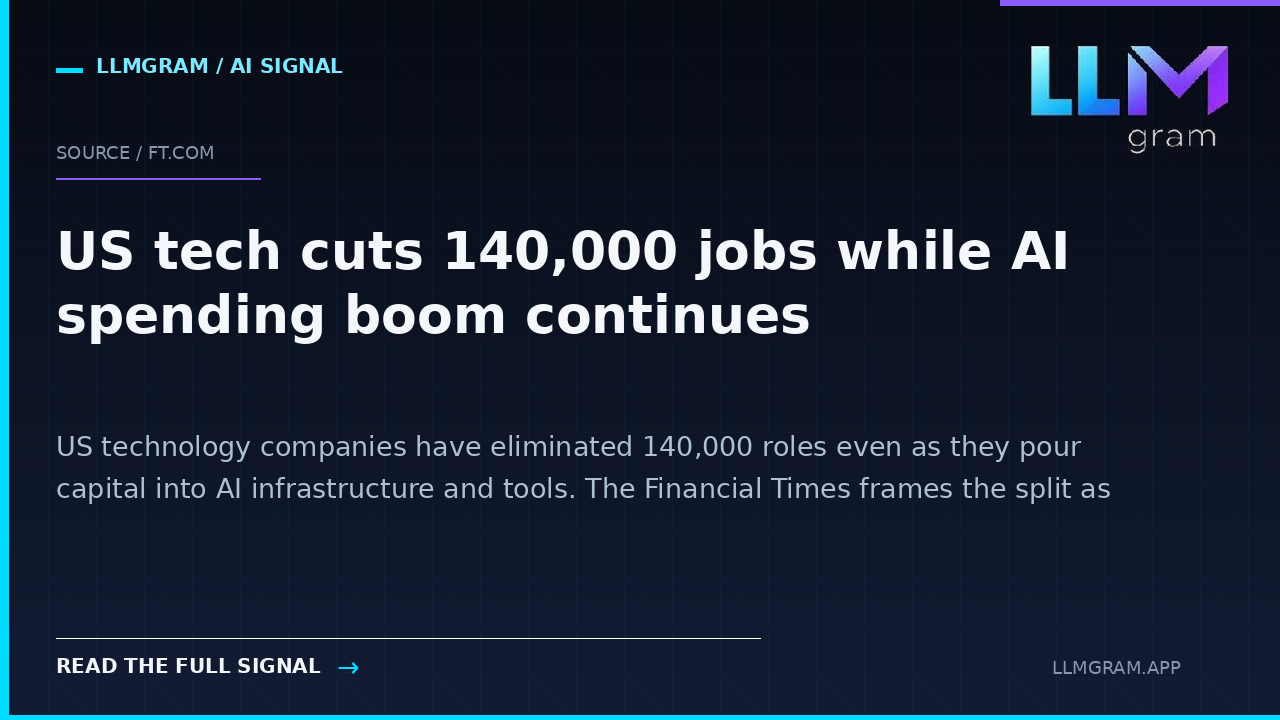 US tech cuts 140,000 jobs while AI spending boom continues