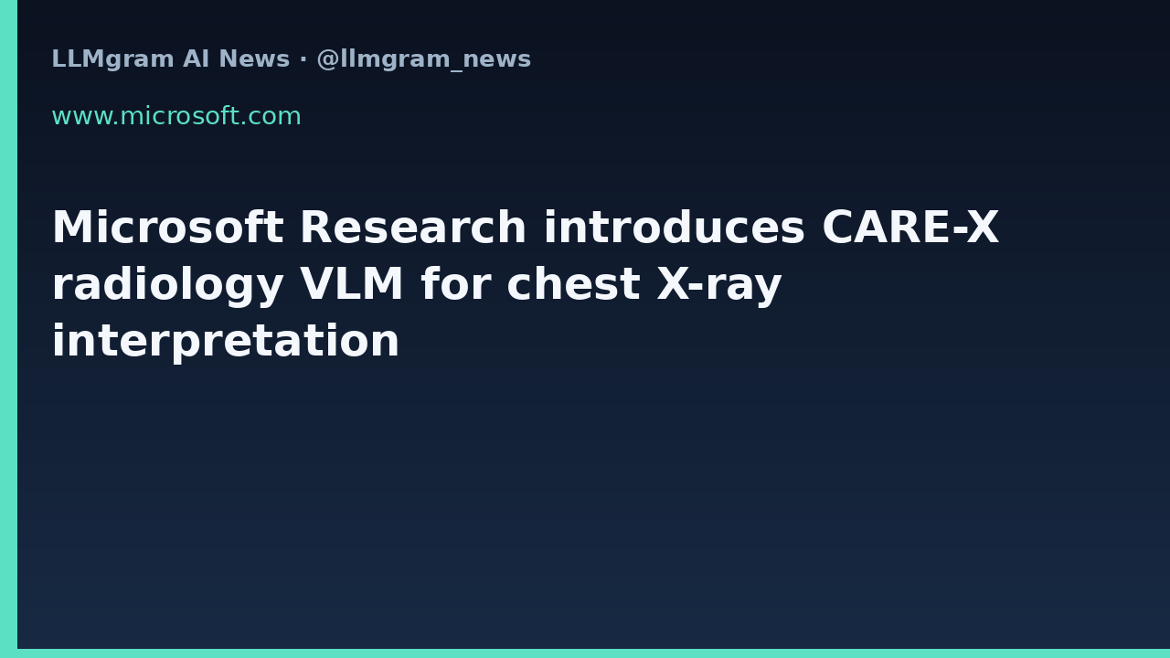 Microsoft Research introduces CARE-X radiology VLM for chest X-ray interpretation