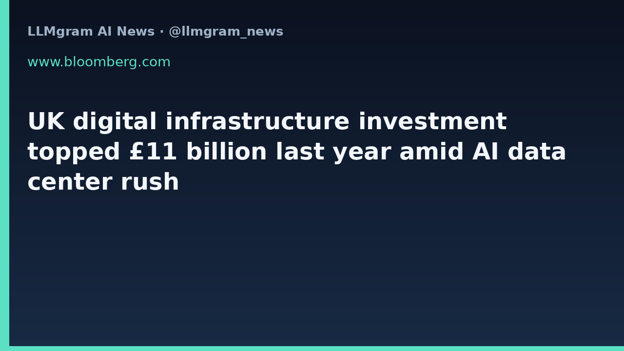 UK digital infrastructure investment topped £11 billion last year amid AI data center rush