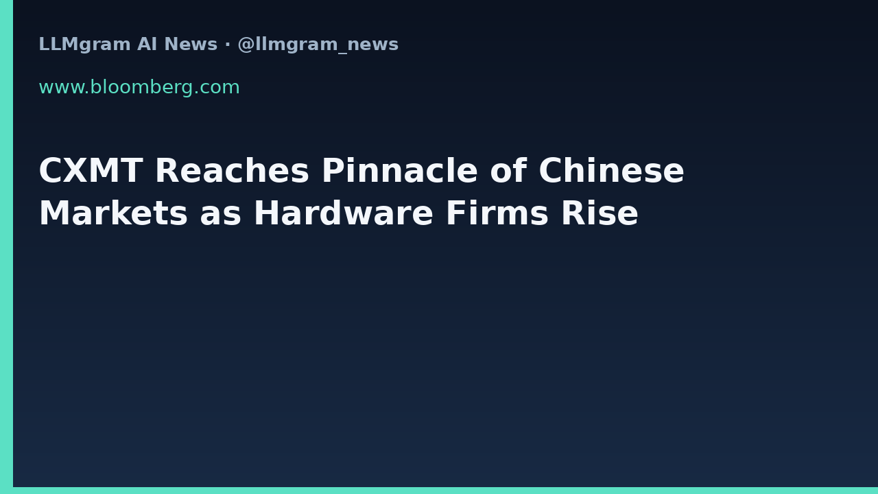 CXMT Reaches Pinnacle of Chinese Markets as Hardware Firms Rise